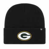 Green Bay Packers '47 Brand Cuff Knit Beanie - Black