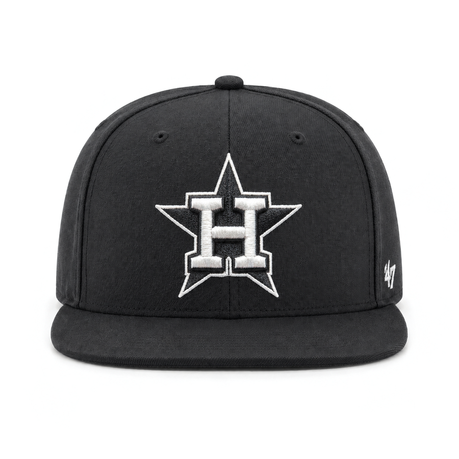 Houston Astros '47 Brand Captain Adjustable Snapback - Black - Product Image
