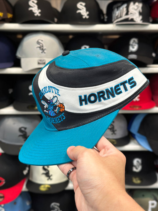 Charlotte Hornets NBA Extended Side | Vintage Mitchell & Ness Original Fit Snapback | Rare | Multicolor