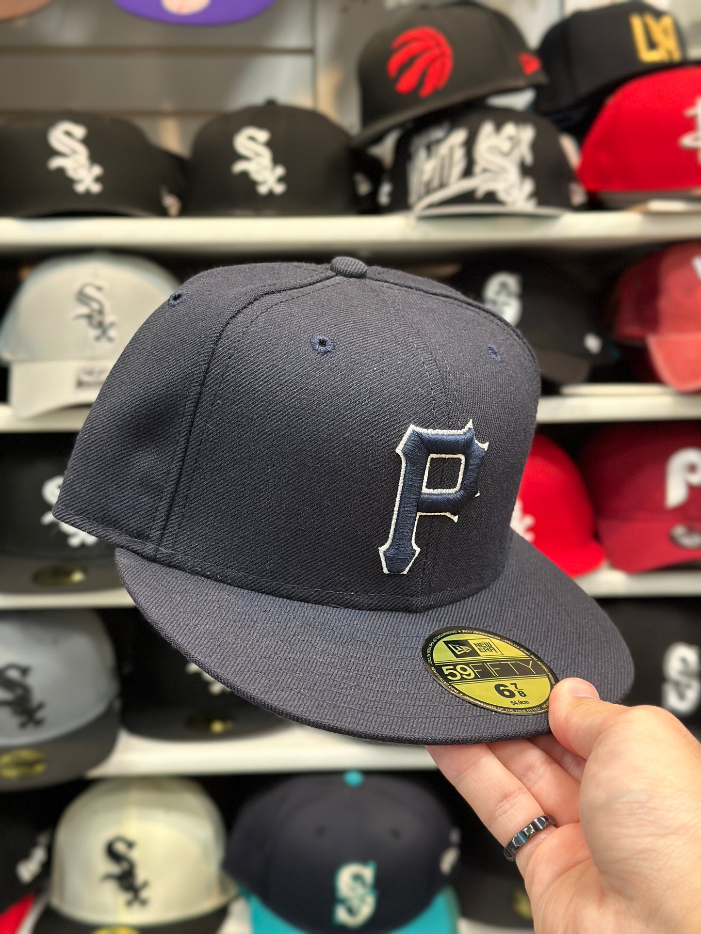 Pittsburgh Pirates NFL Vintage Dark Blue | New Era 59FIFTY Fitted Cap | Size 6 7/8