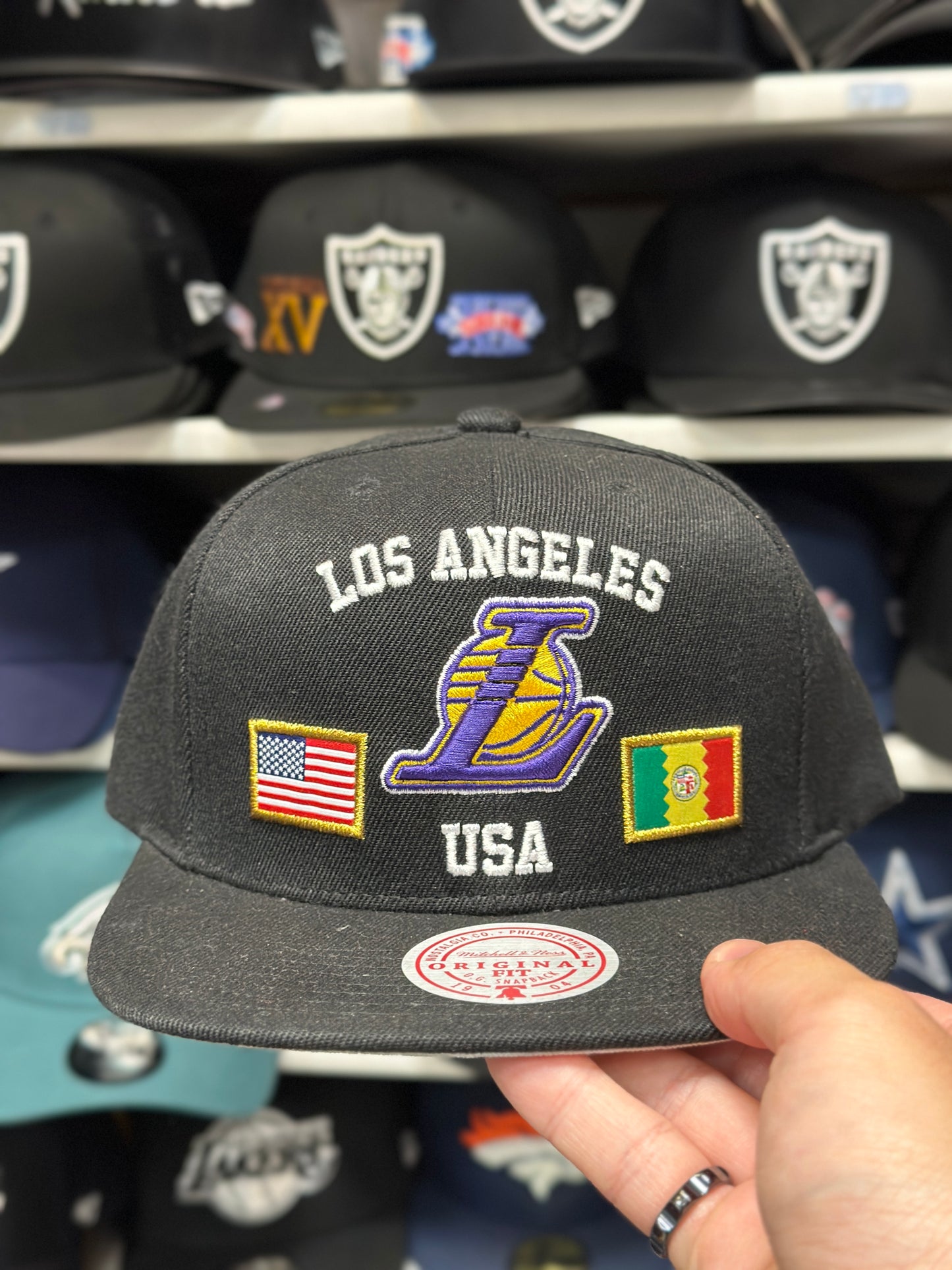 LA Lakers NBA Snapback | Mitchell & Ness Original Fit Adjustable Hat | Black