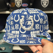 Indianapolis Colts 'Graffiti Print' Blue Reebok Fitted Hat - Product Image