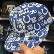 Indianapolis Colts 'Graffiti Print' Blue Reebok Fitted Hat - Product Image