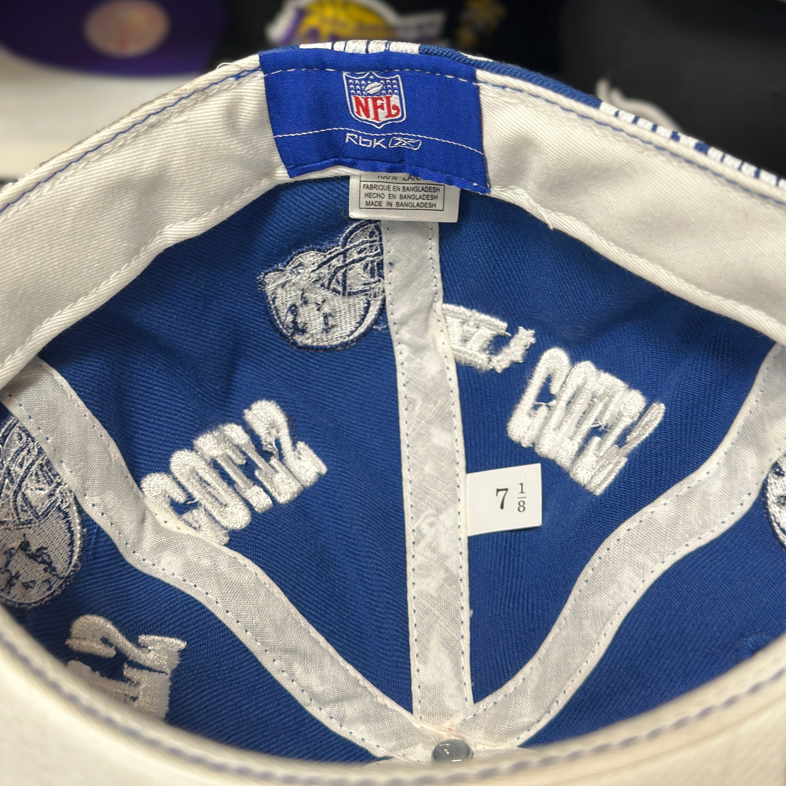 Indianapolis Colts 'Graffiti Print' Blue Reebok Fitted Hat - Product Image