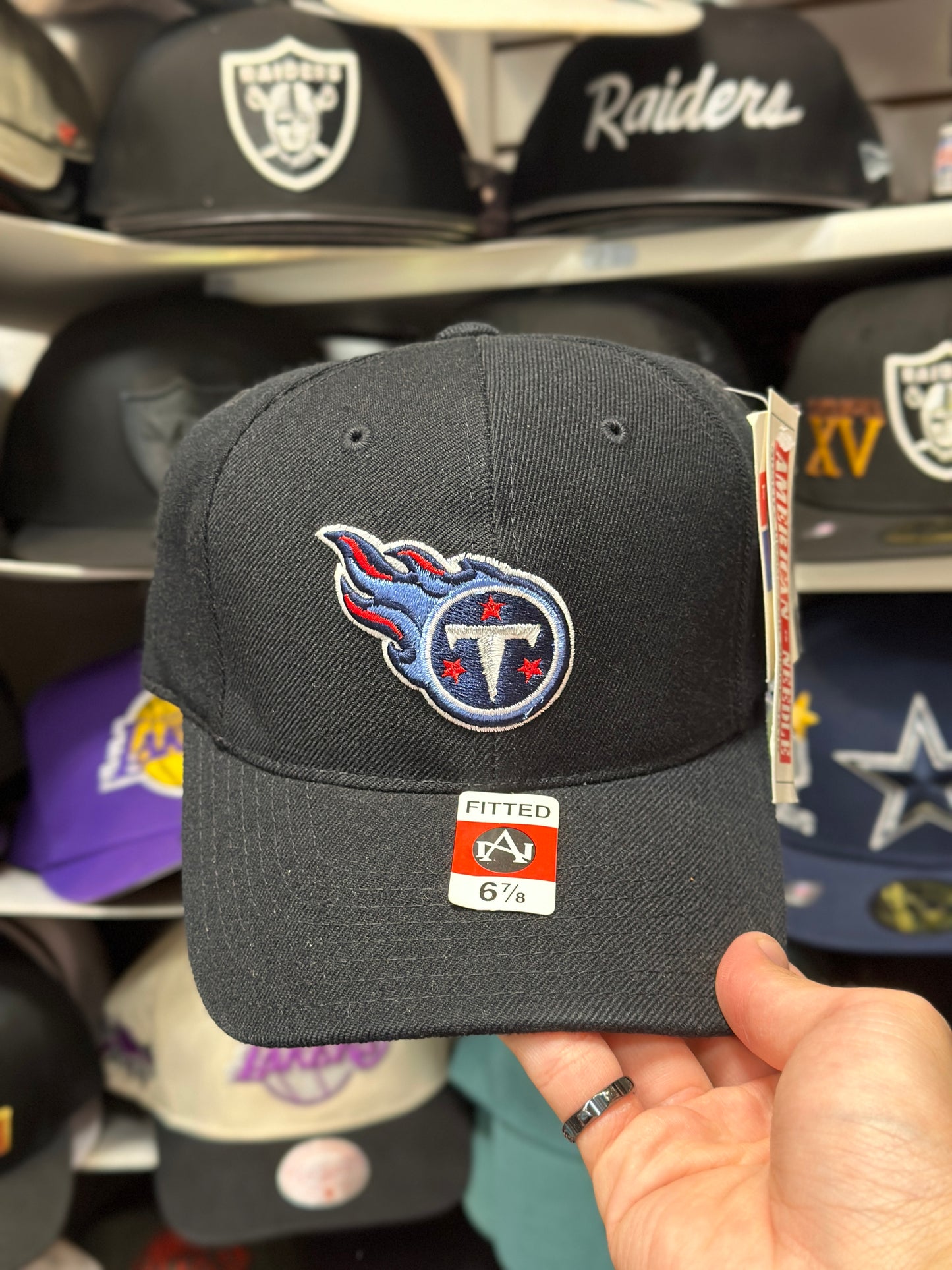 Tennessee Titans NFL Vintage Fitted Hat | American Needle Sized Cap | Size 6 7/8