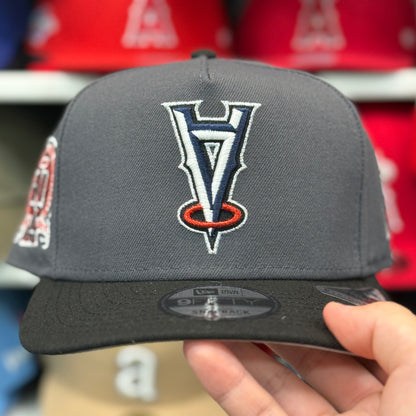 New Era Los Angeles Angels Upside Down Logo '50th Anniversary' A-Frame Gray/Black 9FIFTY Snapback | Glow in the Dark