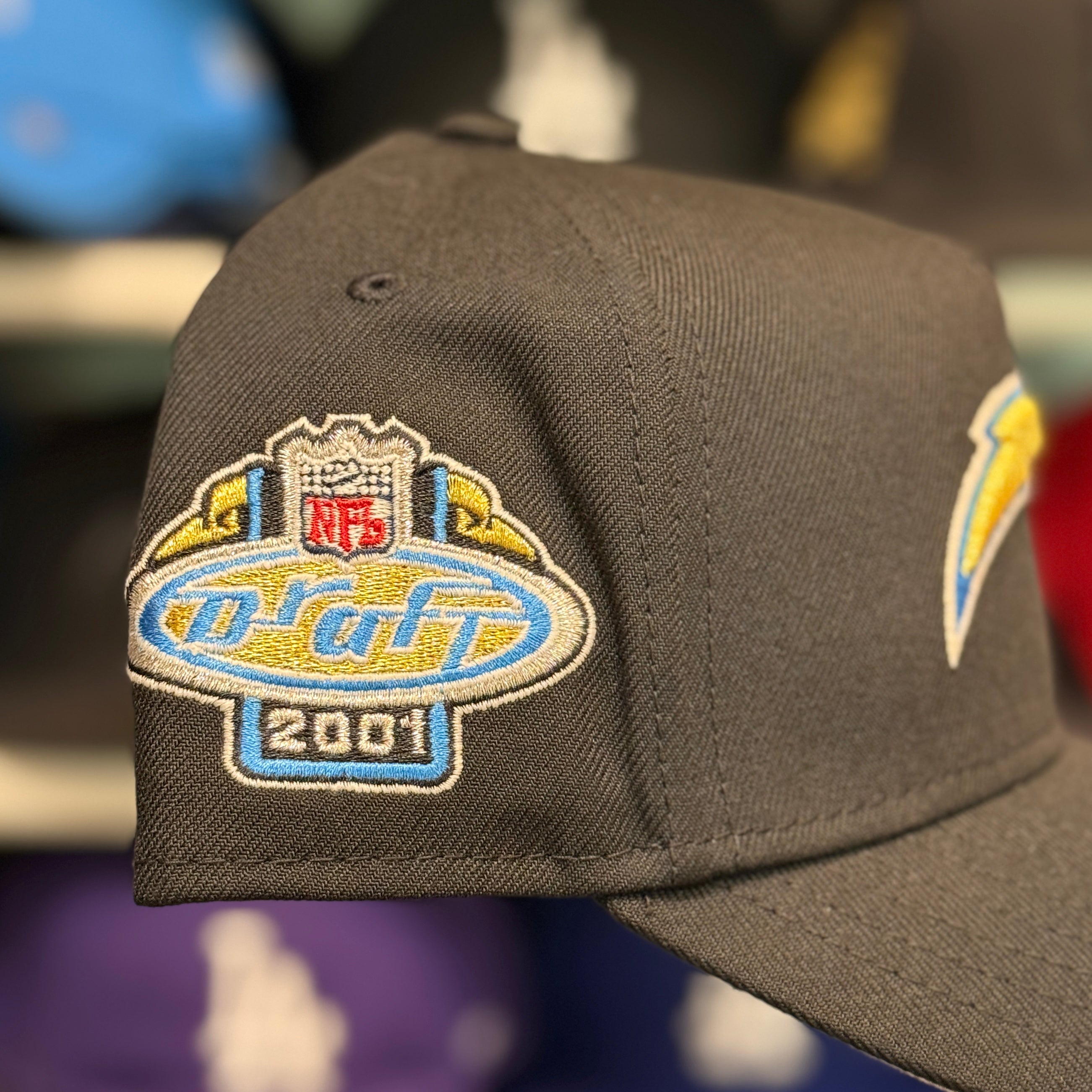 New Era Los Angeles Chargers '2001 Draft' A-Frame Electric Blue 9FORTY Snapback - Product Image