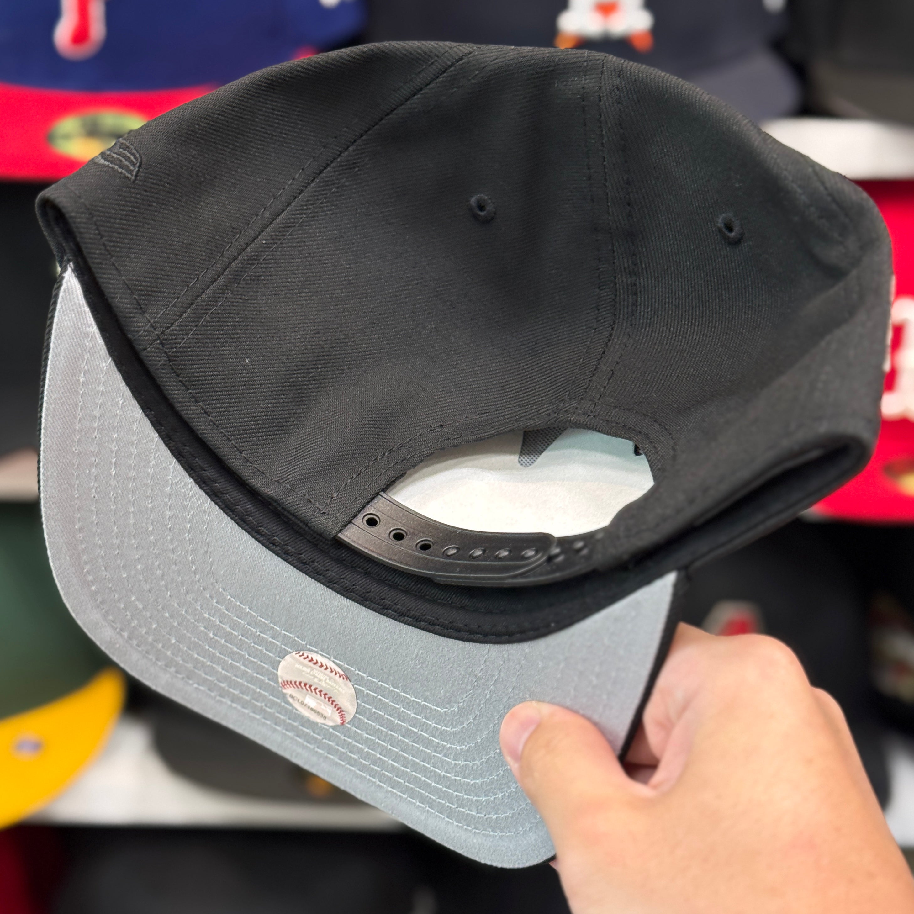 New Era Philadelphia Phillies 'All Star Game' A-Frame Black/Red Chrome 9FIFTY Snapback | Glow in the Dark - Product Image