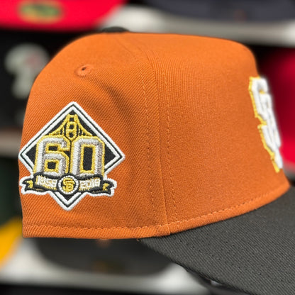 New Era San Francisco Giants '60th Anniversary' A-Frame Orange/Black 9FORTY Snapback | Glow in the Dark