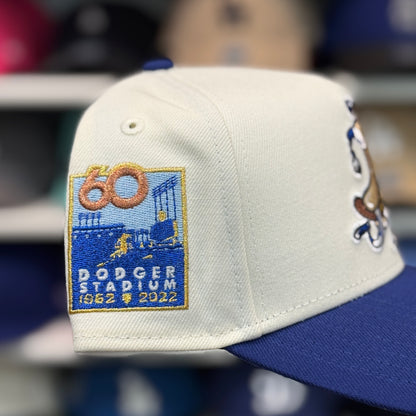 New Era Los Angeles Dodgers '60th Anniversary Hot Dog' A-Frame Creme/Blue 9FORTY Snapback