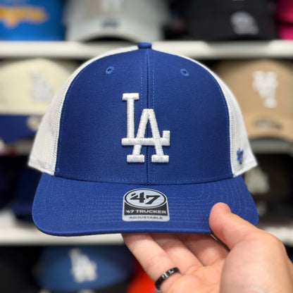 LA Dodgers Trucker Snapback '47 Brand Blue/White