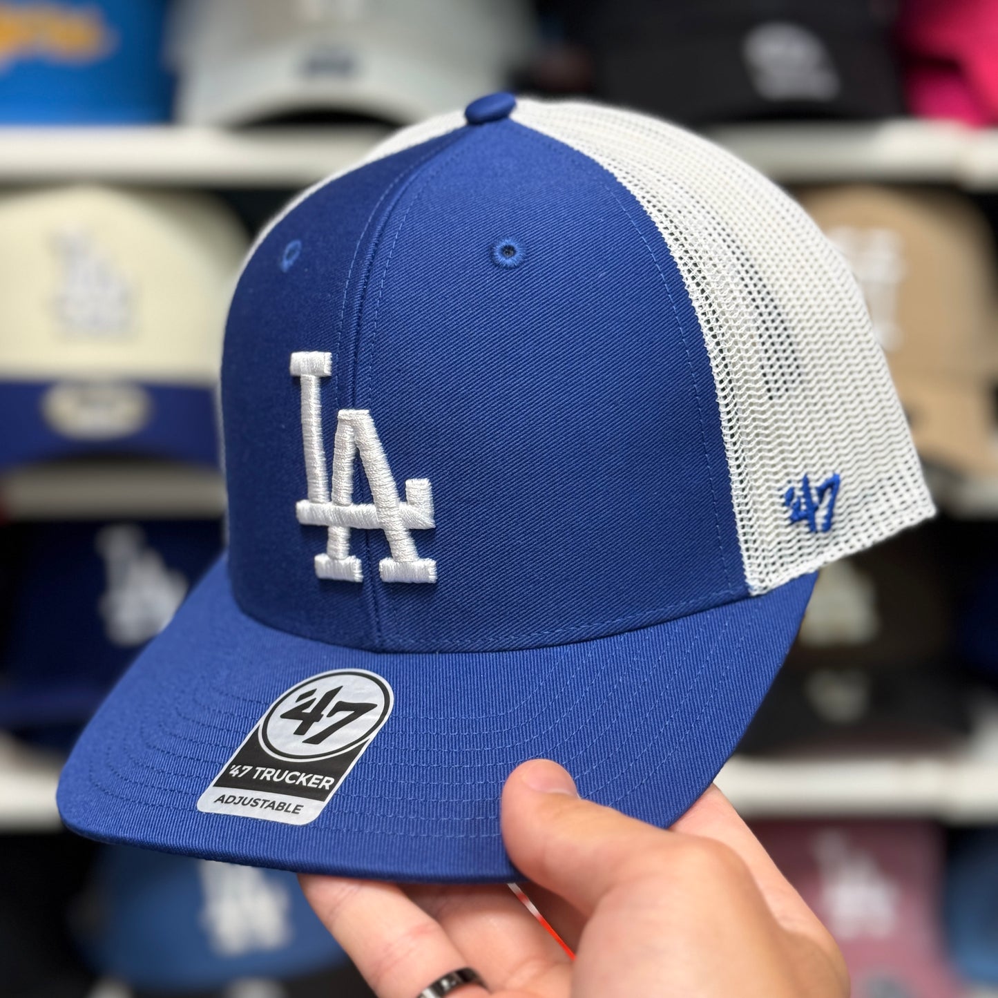 LA Dodgers Trucker Snapback '47 Brand Blue/White