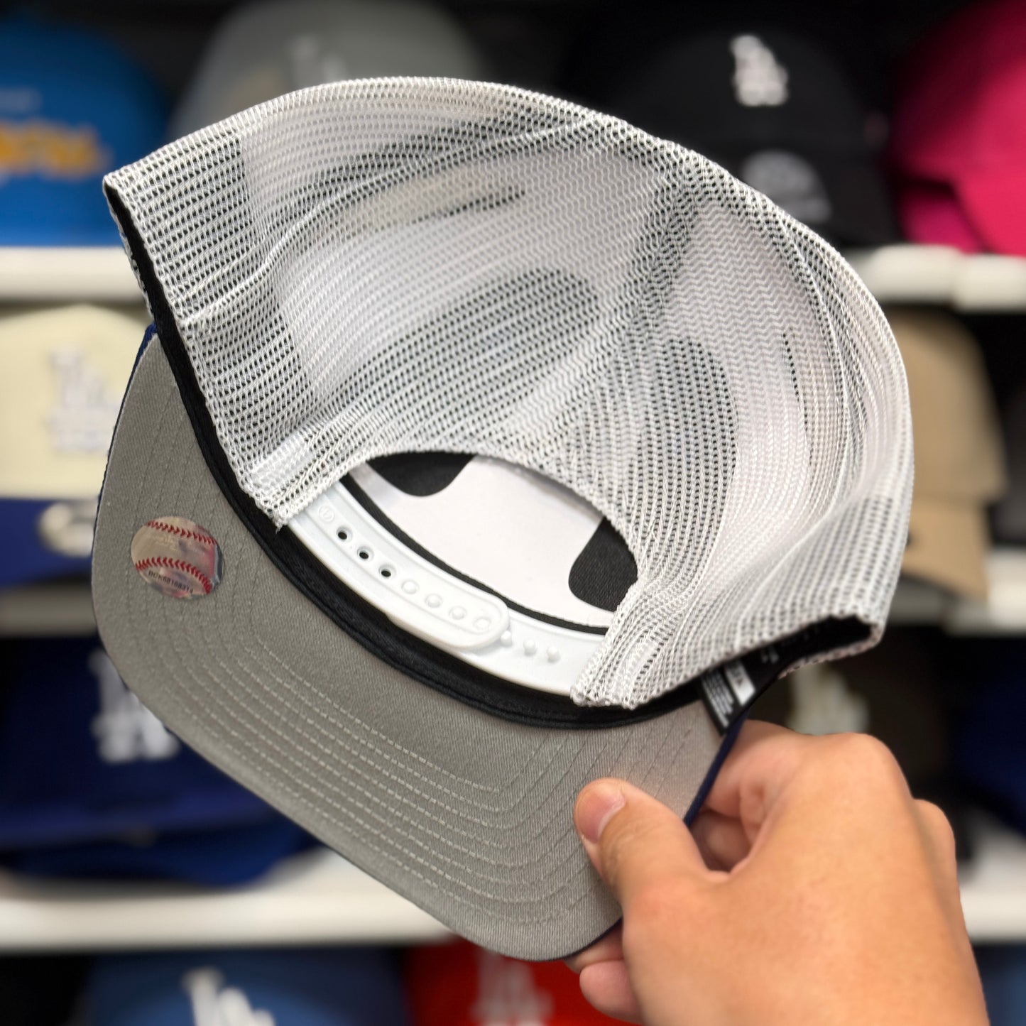LA Dodgers Trucker Snapback '47 Brand Blue/White