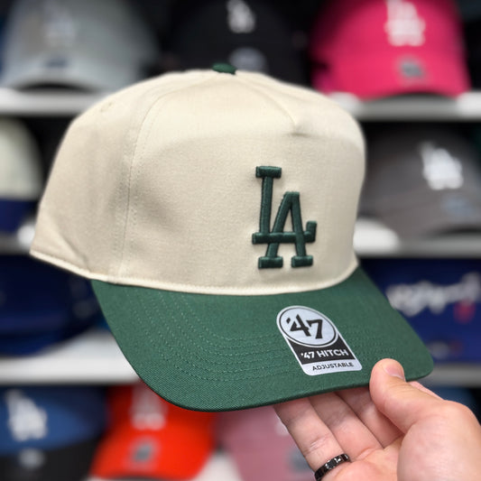 LA Dodgers A-Frame Hitch Snapback '47 Brand Creme/Green