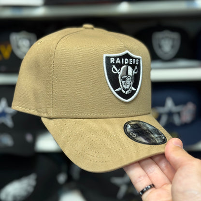 New Era Las Vegas Raiders A-Frame 9FORTY Snapback Beige