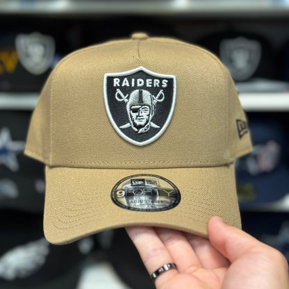 New Era Las Vegas Raiders A-Frame 9FORTY Snapback Beige