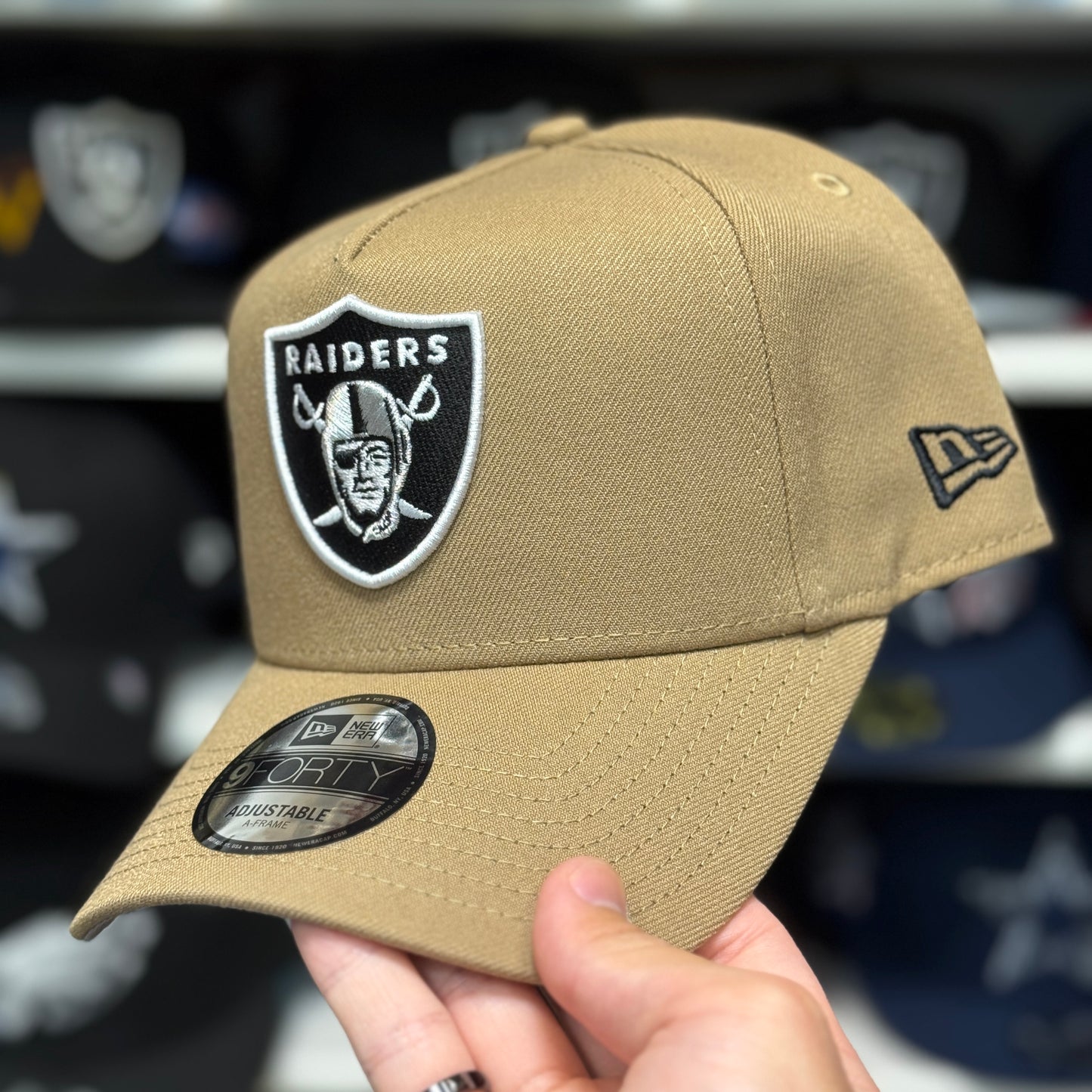 New Era Las Vegas Raiders A-Frame 9FORTY Snapback Beige