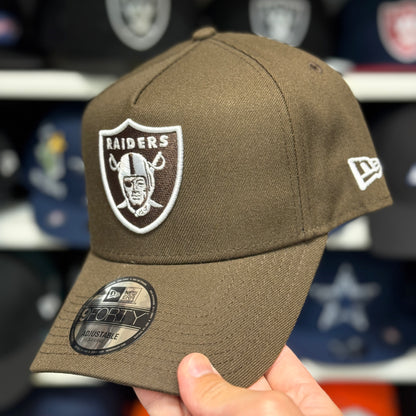 New Era Las Vegas Raiders A-Frame 9FORTY Snapback Brown