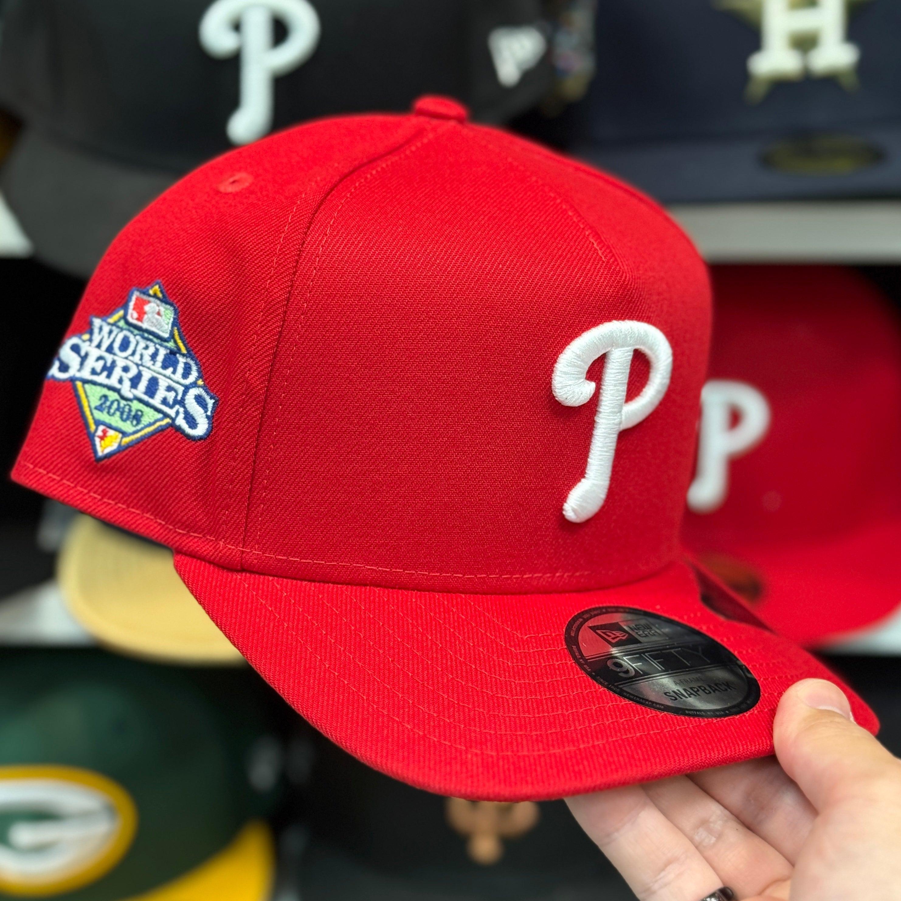 New Era Philadelphia Phillies '2008 World Series' A-Frame Red 9FIFTY Snapback - Product Image