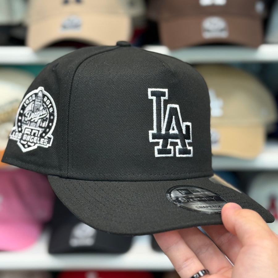 New Era Los Angeles Dodgers '60th Anniversary' A-Frame Black 9FIFTY Snapback - Product Image