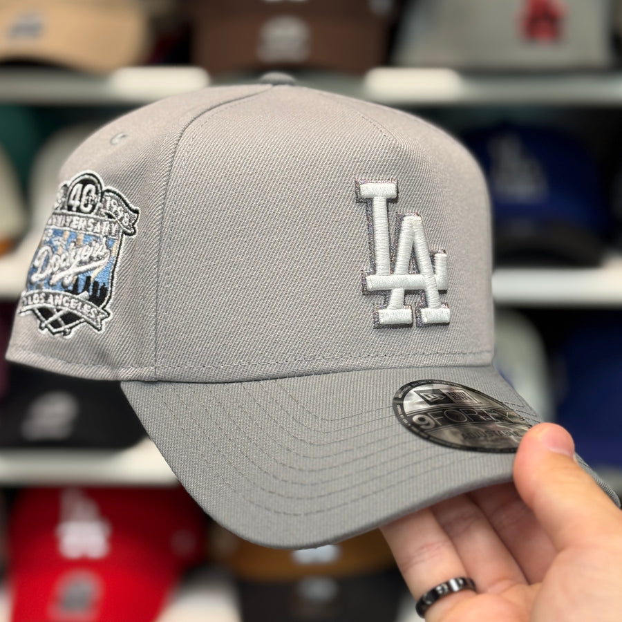 New Era Los Angeles Dodgers '40th Anniversary' A-Frame Silver/Grey 9FORTY Snapback - Product Image