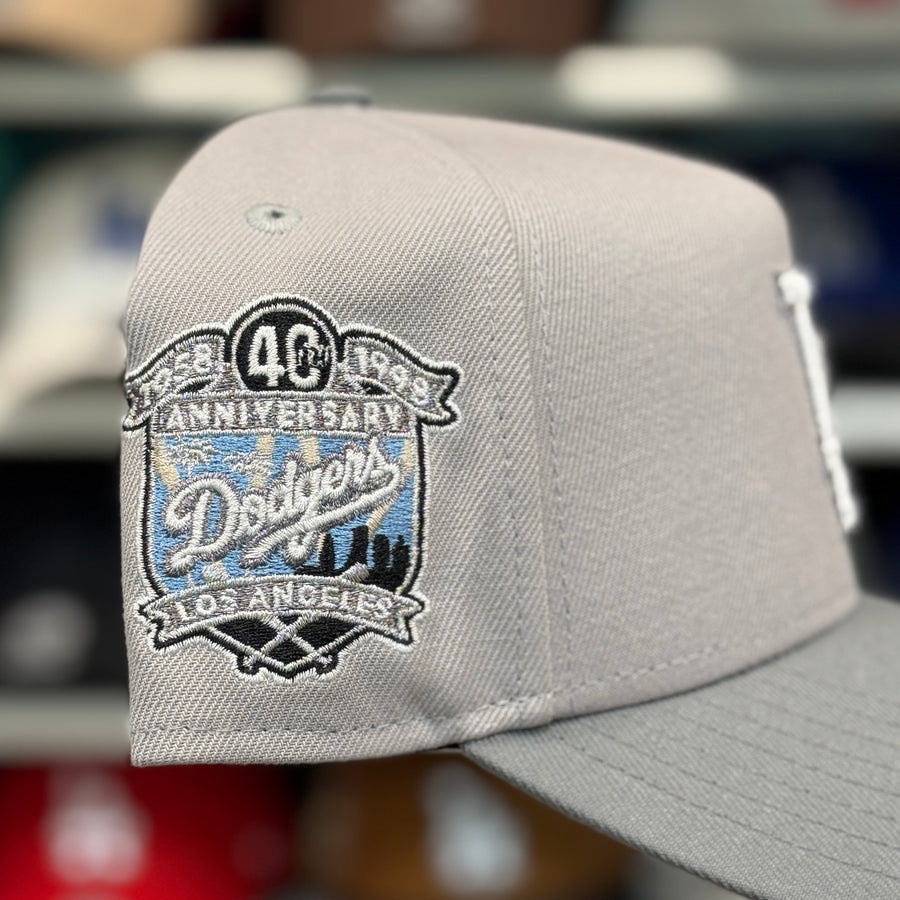 New Era Los Angeles Dodgers '40th Anniversary' A-Frame Silver/Grey 9FORTY Snapback - Product Image