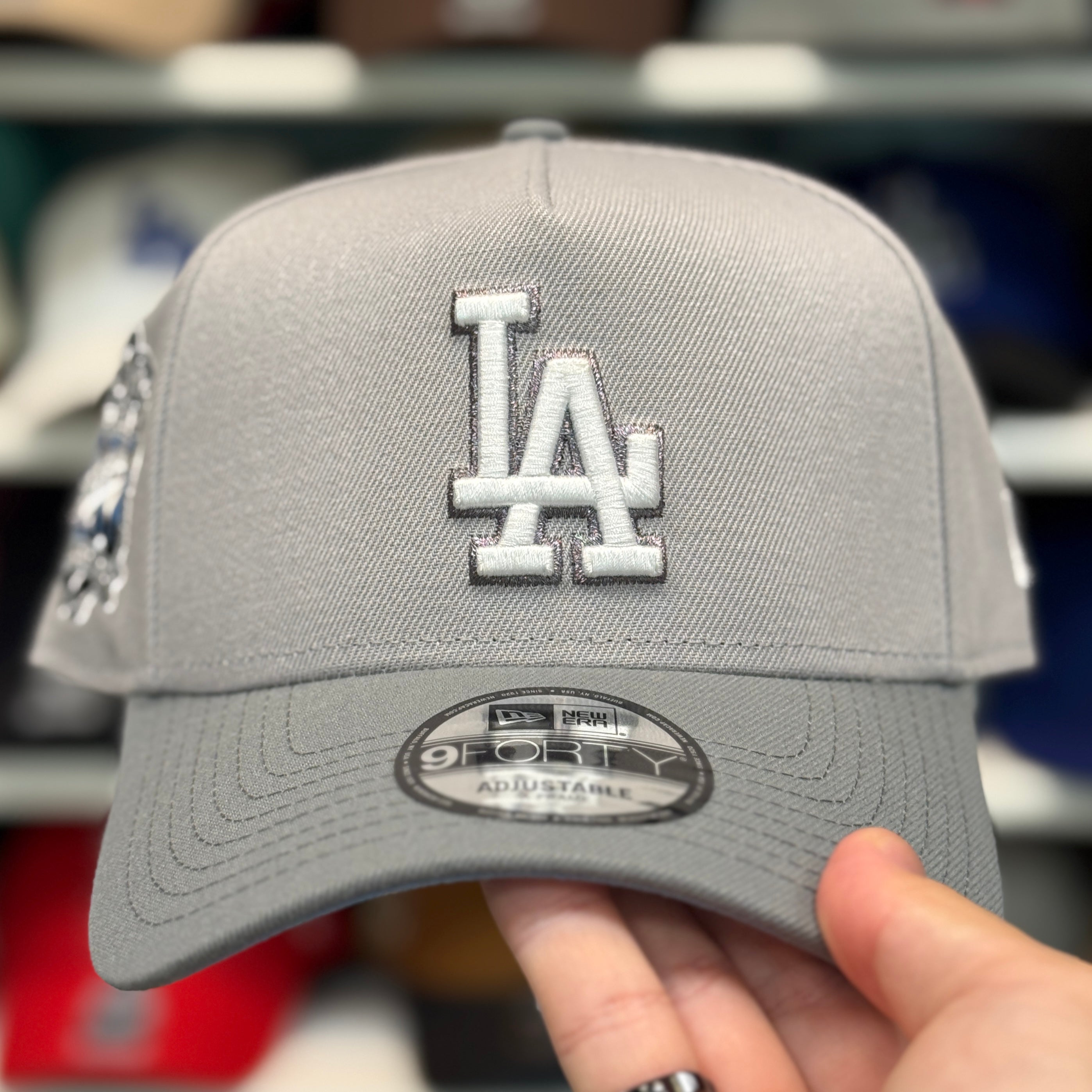 New Era Los Angeles Dodgers '40th Anniversary' A-Frame Silver/Grey 9FORTY Snapback - Product Image