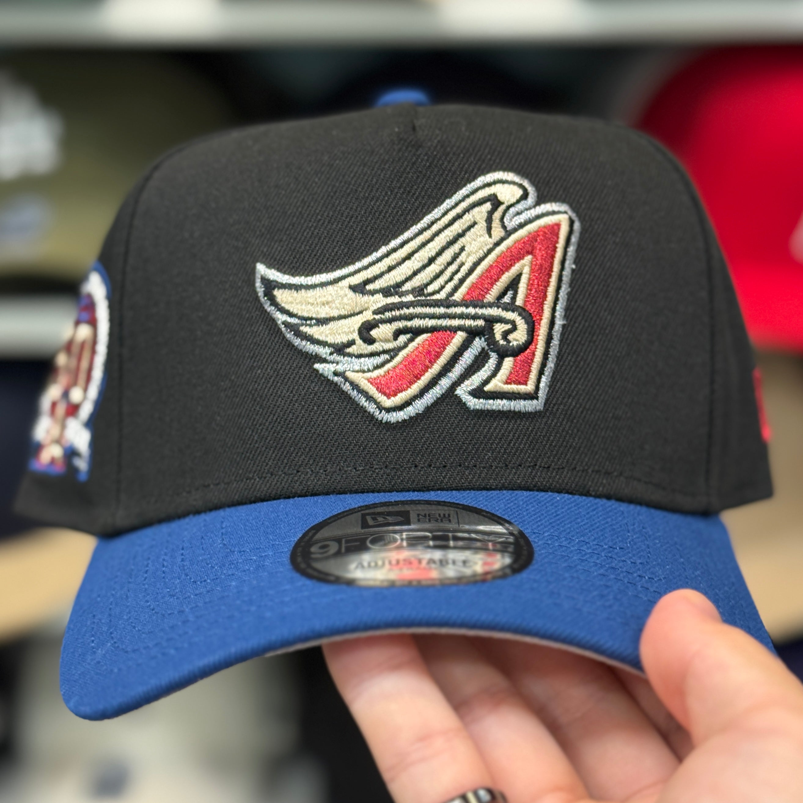 New Era Los Angeles Angels '50th Anniversary' A-Frame Black/Blue 9FORTY Snapback - Product Image