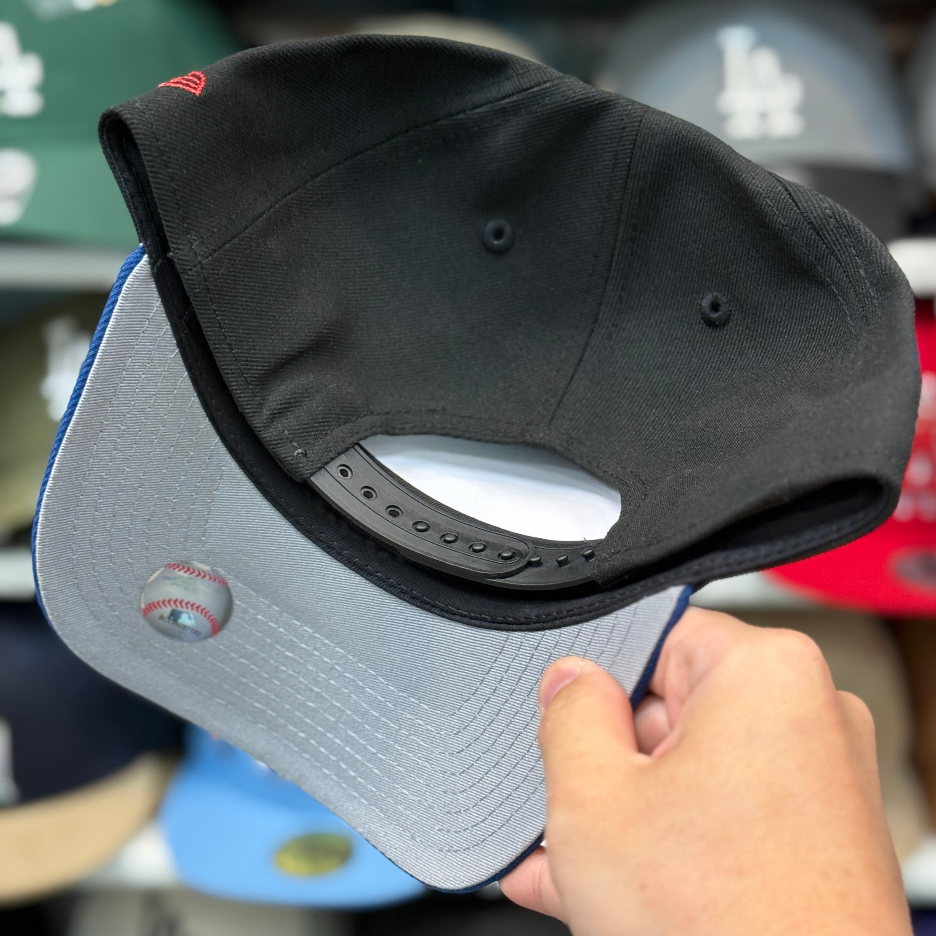 New Era Los Angeles Angels '50th Anniversary' A-Frame Black/Blue 9FORTY Snapback - Product Image
