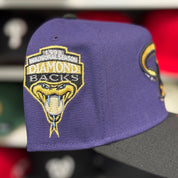 New Era Arizona Diamondbacks Upside Down Logo '1998 Inaugural Season' A-Frame Purple/Black 9FORTY Snapback - Product Image
