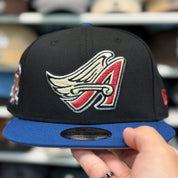 New Era Los Angeles Angels '50th Anniversary' Black/Blue 9FIFTY Snapback - Product Image