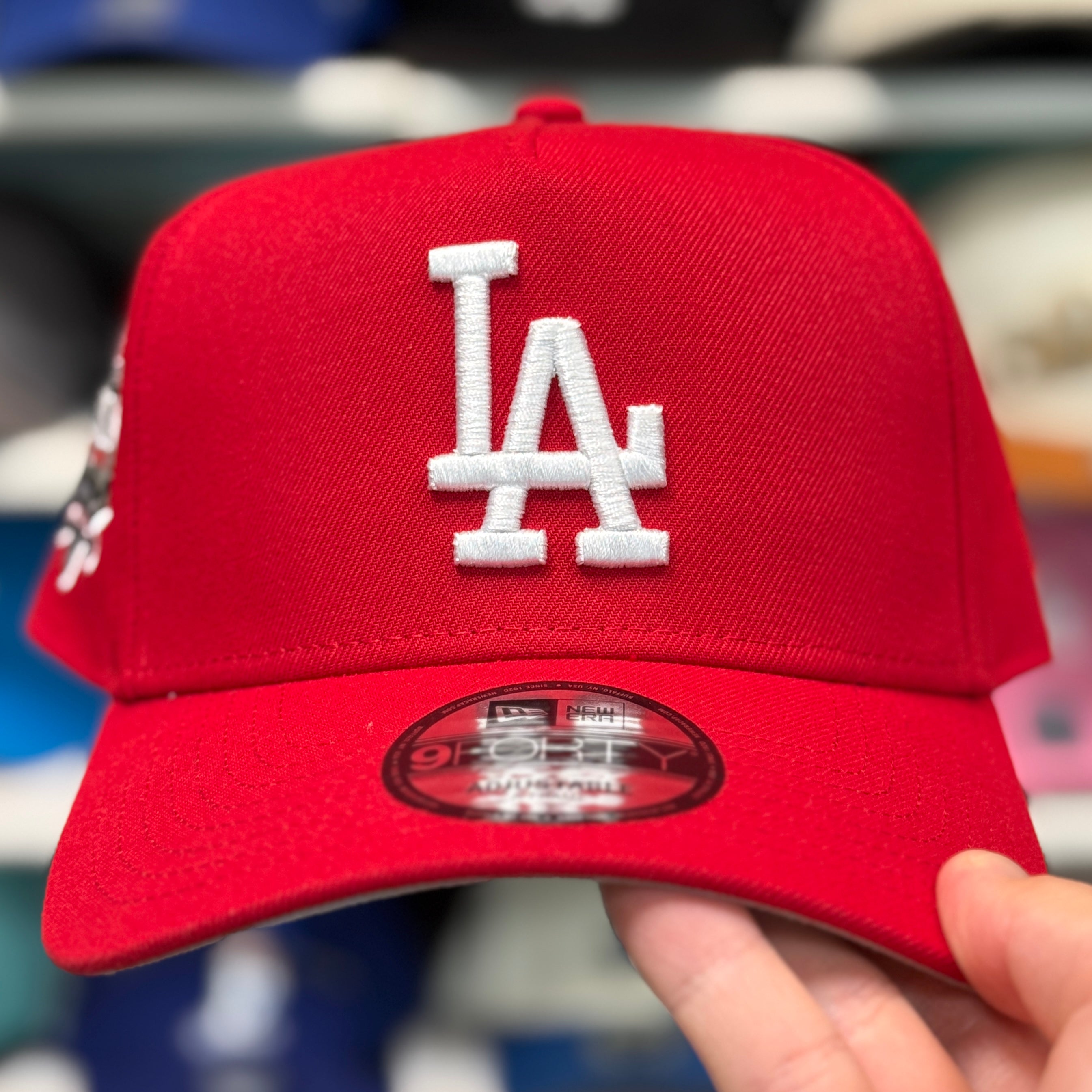 New Era Los Angeles Dodgers '40th Anniversary' A-Frame Red 9FORTY Snapback - Product Image