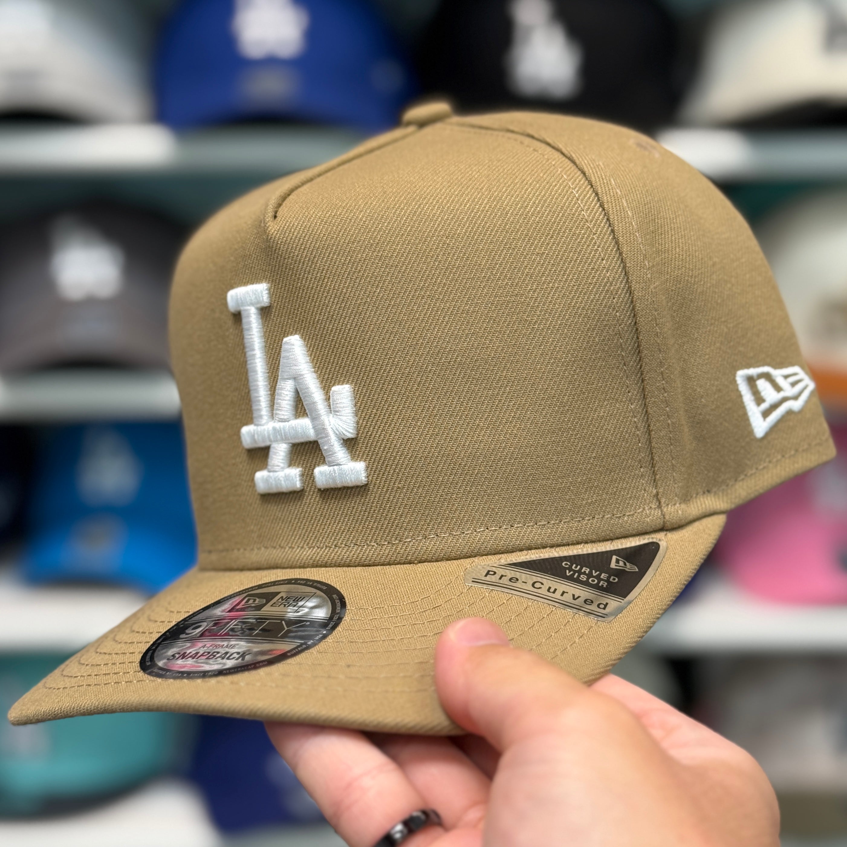 New Era Los Angeles Dodgers A-Frame Tan 9FIFTY Snapback - Product Image