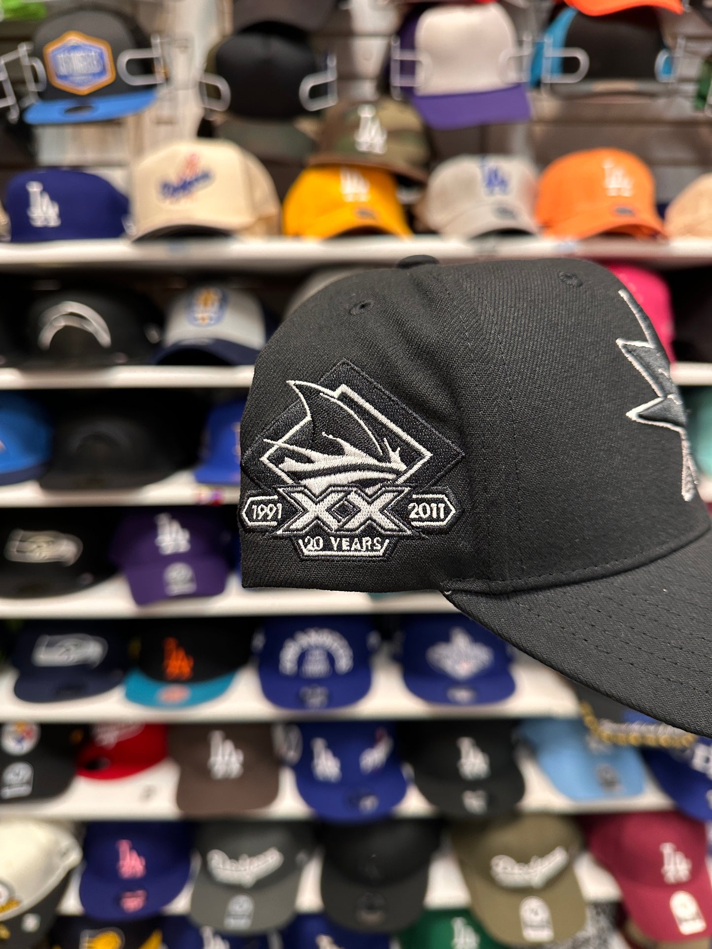 San Jose Sharks NHL 1991-2011 "20 Years" Patch | Mitchell & Ness Pro Crown Snapback | Black