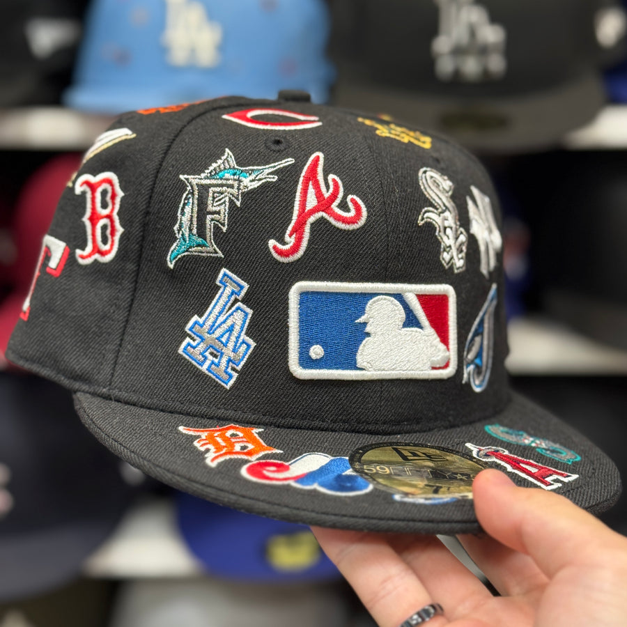 New Era MLB 'All Over' Black 59FIFTY Fitted Hat - Product Image