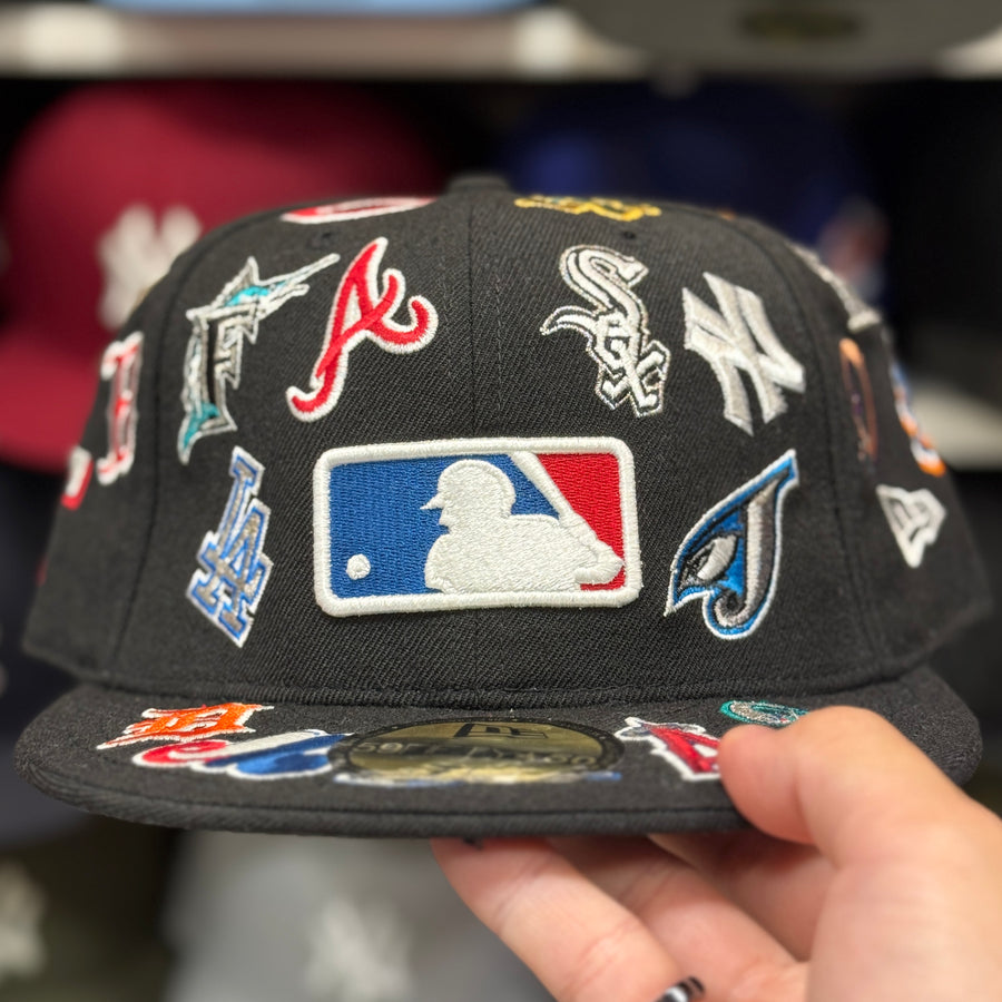 New Era MLB 'All Over' Black 59FIFTY Fitted Hat - Product Image
