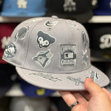 New Era MLB Cooperstown Collection 'All Over' Grey 59FIFTY Fitted Hat