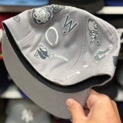 New Era MLB Cooperstown Collection 'All Over' Grey 59FIFTY Fitted Hat - Product Image