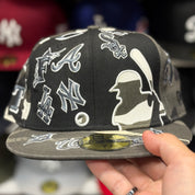 New Era MLB 'All Over Batterman' Black/Camouflage 59FIFTY Fitted Hat - Product Image