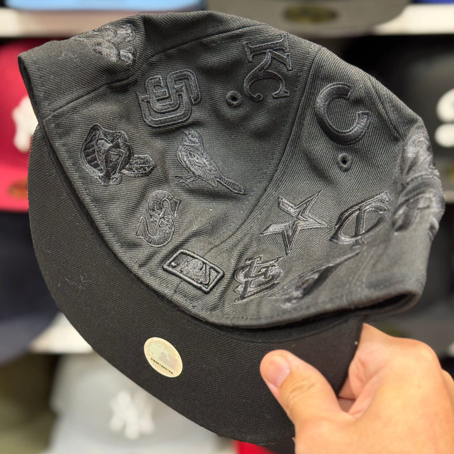 New Era MLB 'All Over Batterman' All Black 59FIFTY Fitted Hat - Product Image