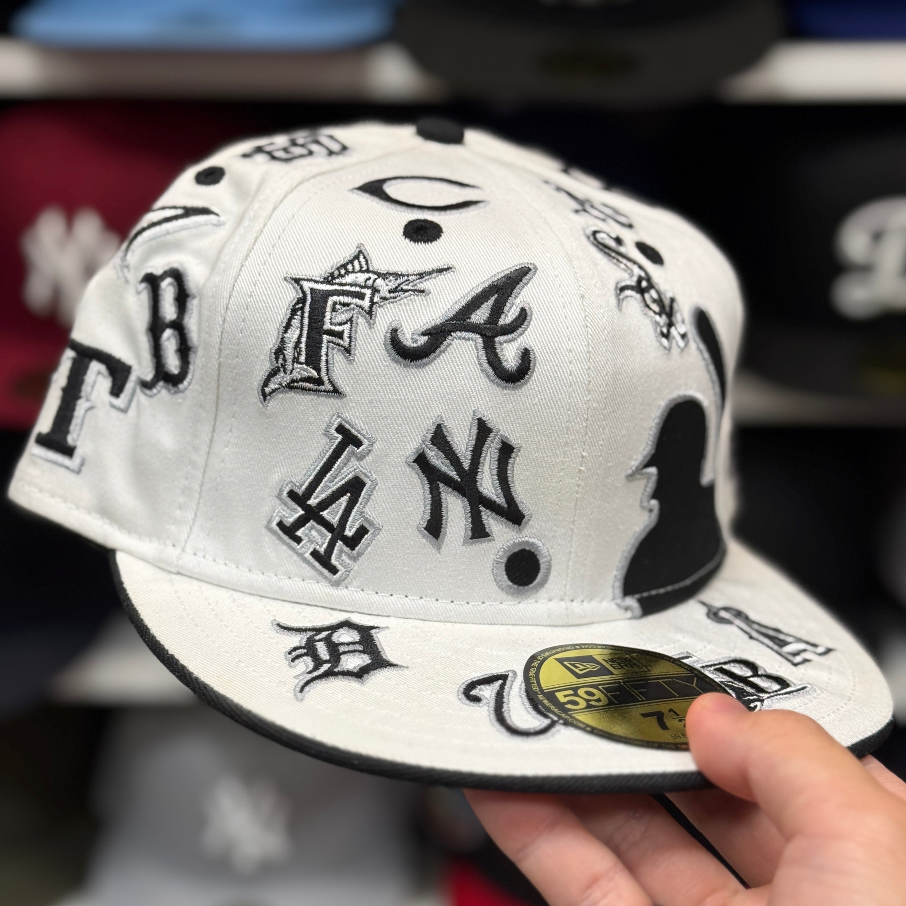 New Era MLB 'All Over Batterman' White 59FIFTY Fitted Hat - Product Image