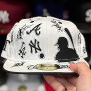 New Era MLB 'All Over Batterman' White 59FIFTY Fitted Hat - Product Image