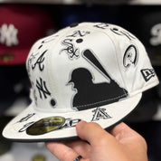 New Era MLB 'All Over Batterman' White 59FIFTY Fitted Hat - Product Image