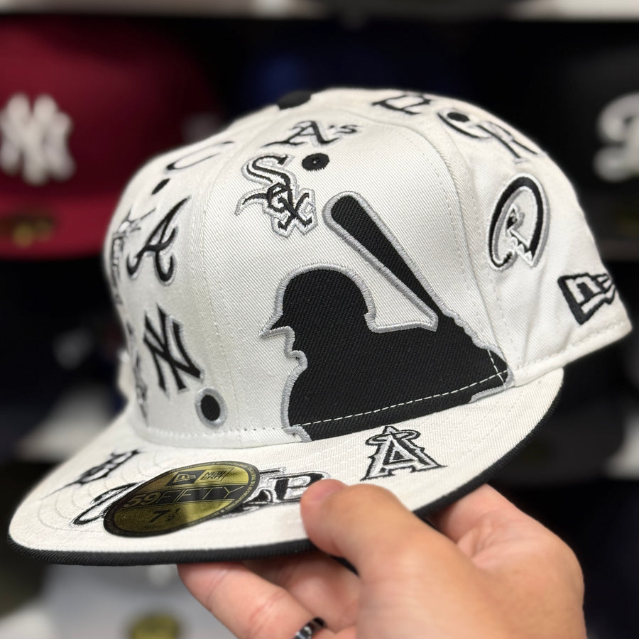 New Era MLB 'All Over Batterman' White 59FIFTY Fitted Hat - Product Image