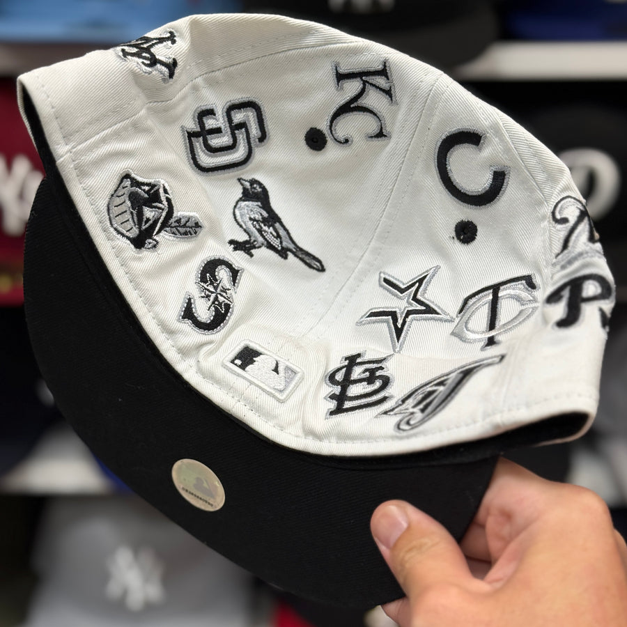 New Era MLB 'All Over Batterman' White 59FIFTY Fitted Hat - Product Image