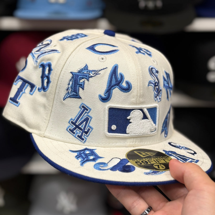 New Era MLB 'All Over' White 59FIFTY Fitted Hat - Product Image
