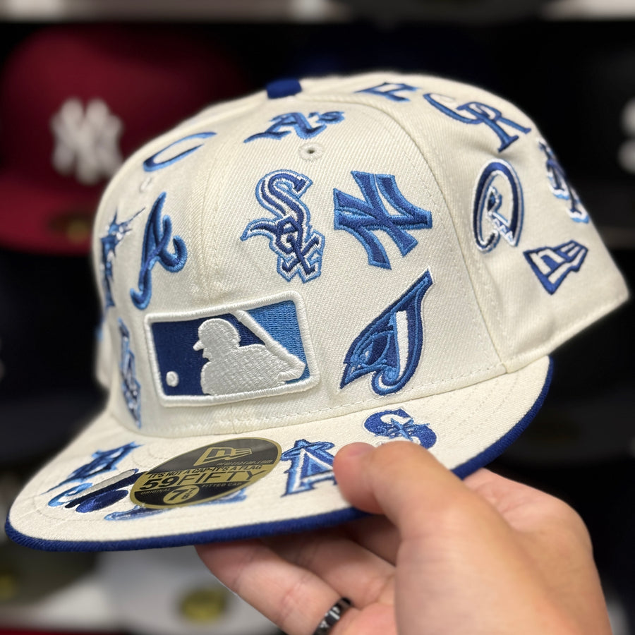 New Era MLB 'All Over' White 59FIFTY Fitted Hat - Product Image
