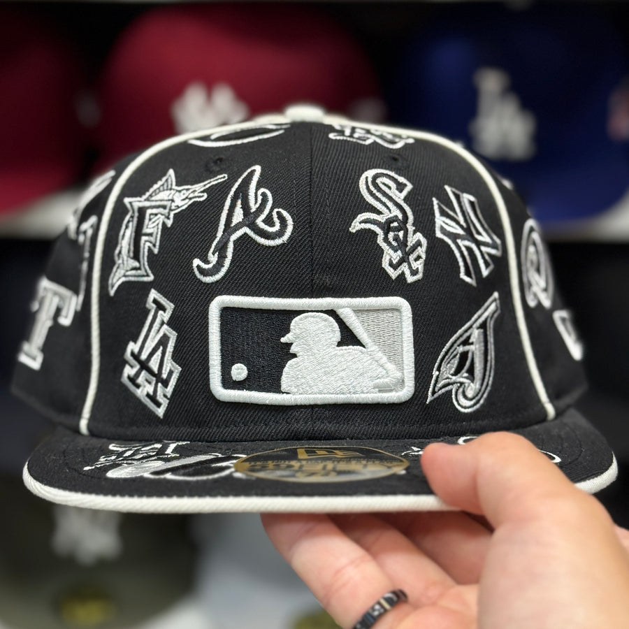 New Era MLB 'All Over' Black 59FIFTY Fitted Hat - Product Image