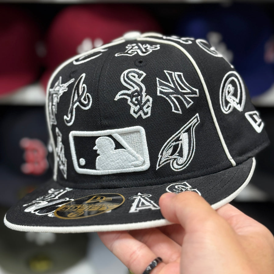 New Era MLB 'All Over' Black 59FIFTY Fitted Hat - Product Image