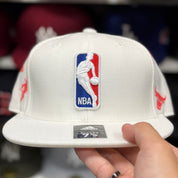 NBA 'All Over' White Adidas Fitted Hat - Product Image
